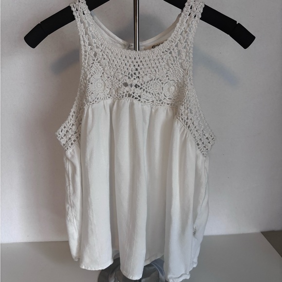 Rip Curl Tops - Rip Curl White Crochet Tank Top Small